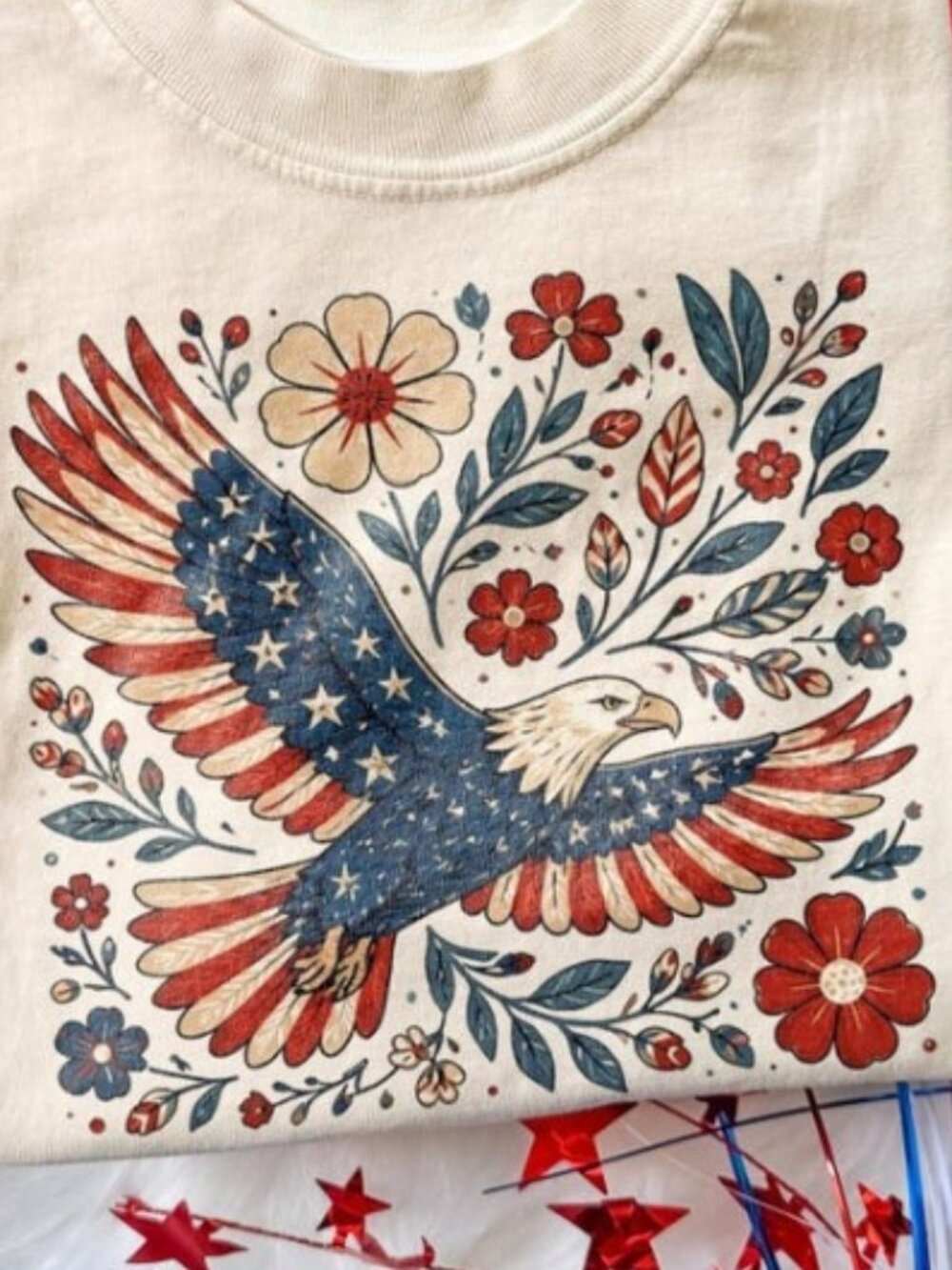 4th July 250th Year Shirts, Patriotic Eagle America Graphic Tee - Picture 2 of 4